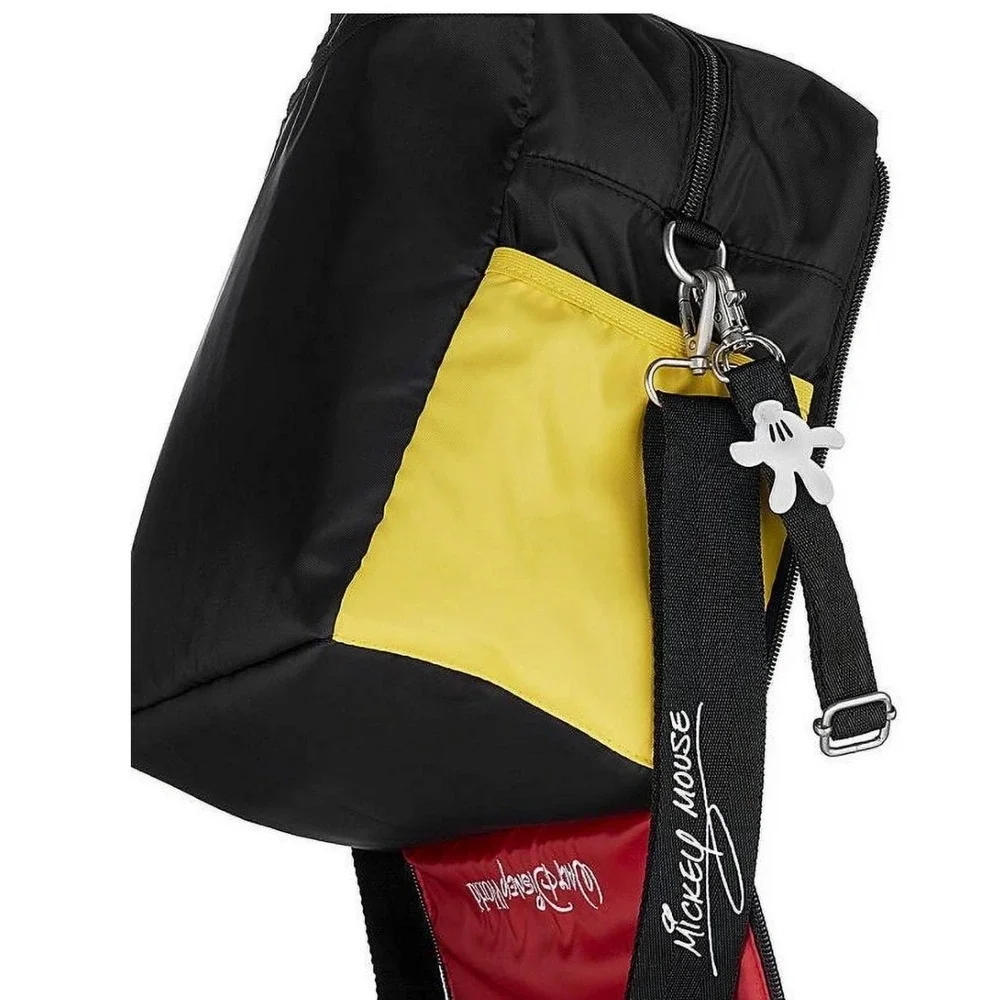 Disney Parks Mickey Mouse Diaper Bag Messenger Changing Station Red Black Yellow